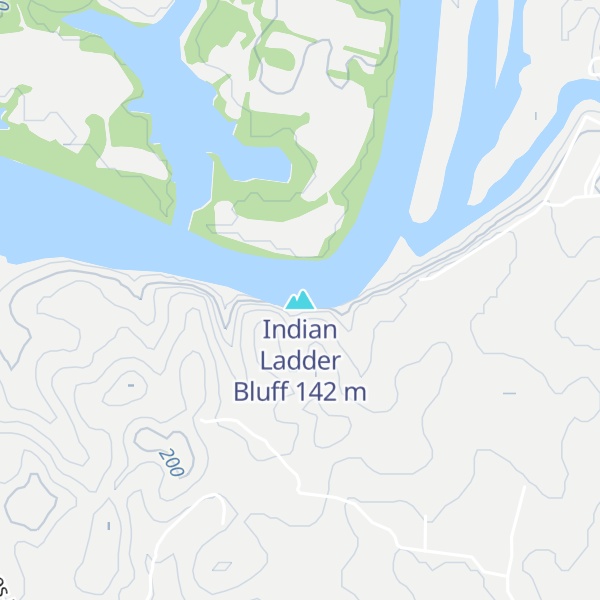 Map of Indian Ladder Bluff