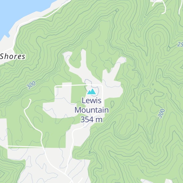 Map of Lewis Mountain