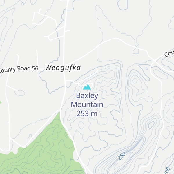 Map of Baxley Mountain