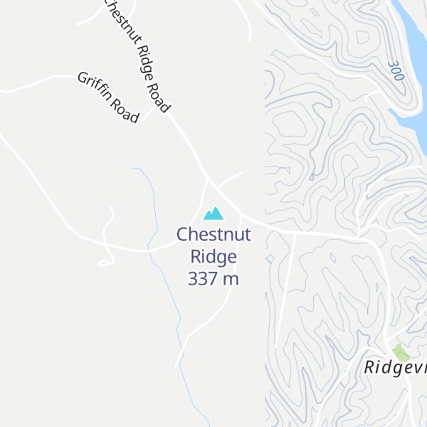Map of Chestnut Ridge