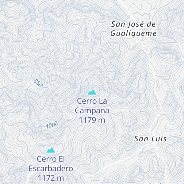 Map of Cerro La Campana