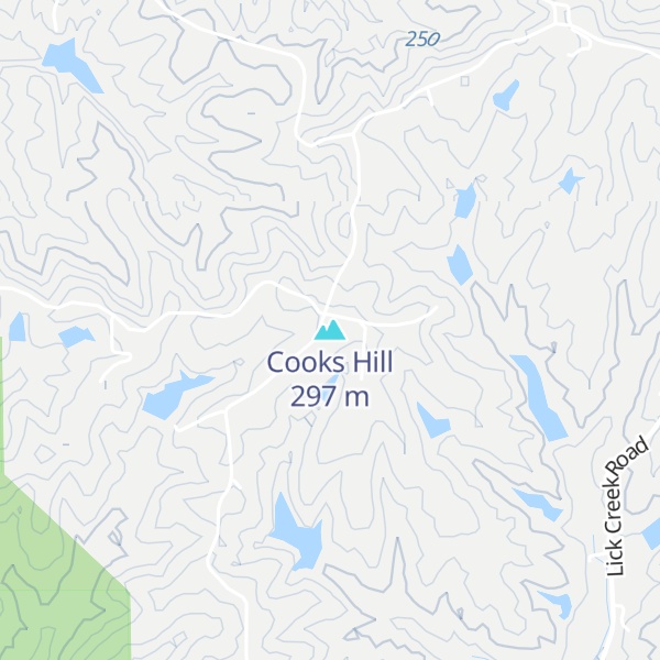 Map of Cooks Hill