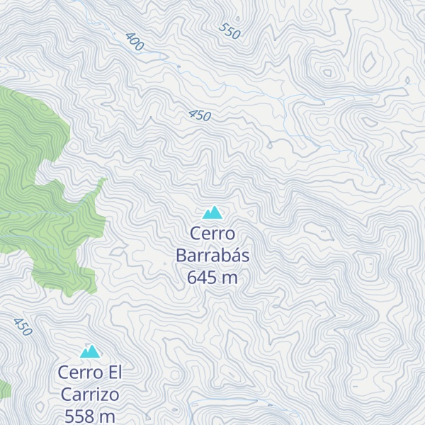 Map of Cerro Barrabás