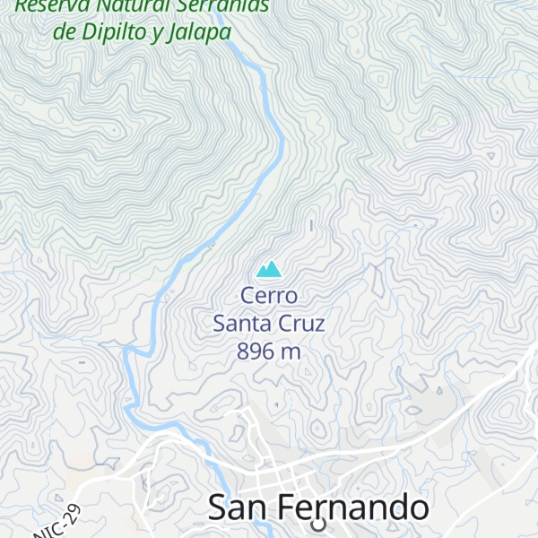 Map of Cerro Santa Cruz