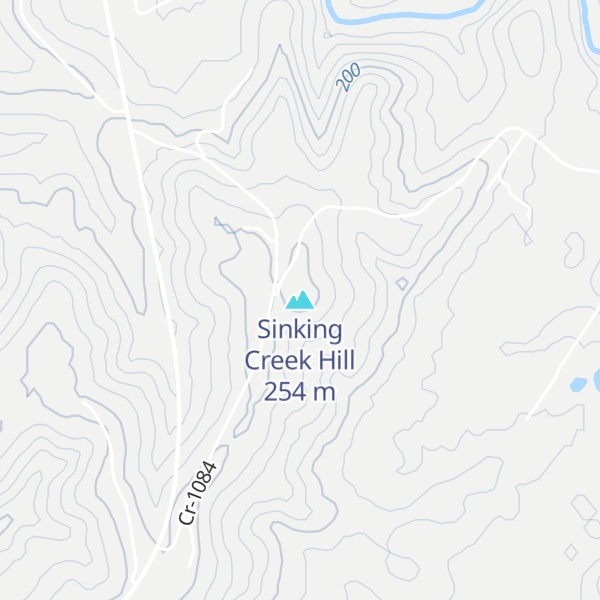 Map of Sinking Creek Hill