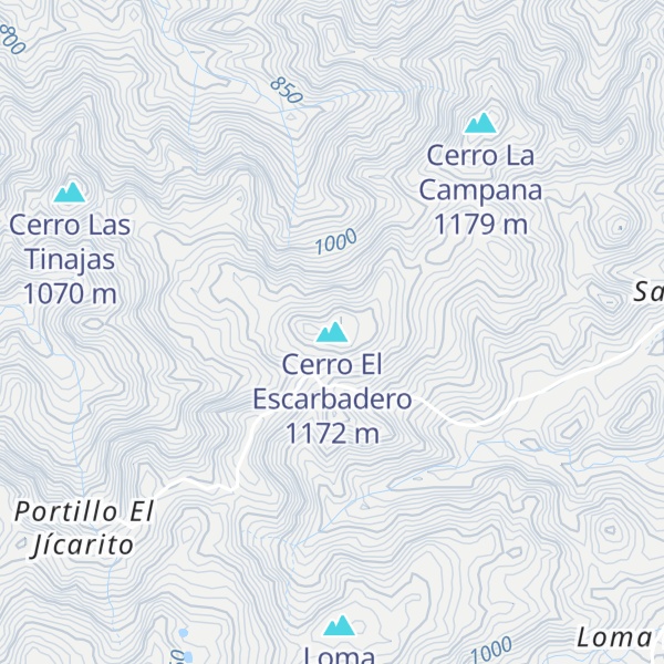 Map of Cerro El Escarbadero