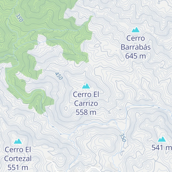 Map of Cerro El Carrizo