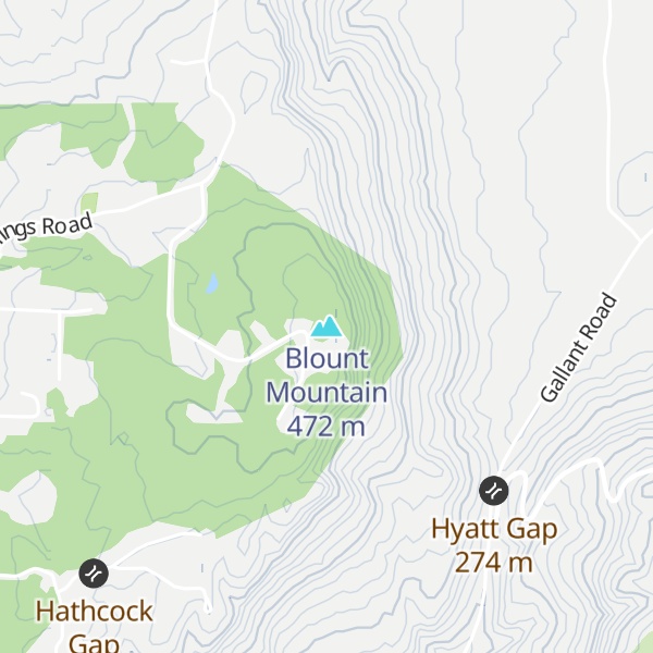 Map of Blount Mountain