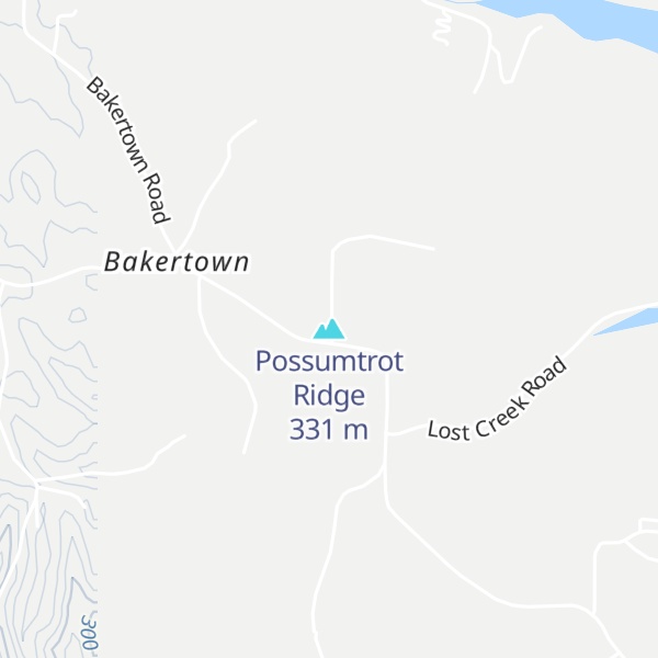 Map of Possumtrot Ridge