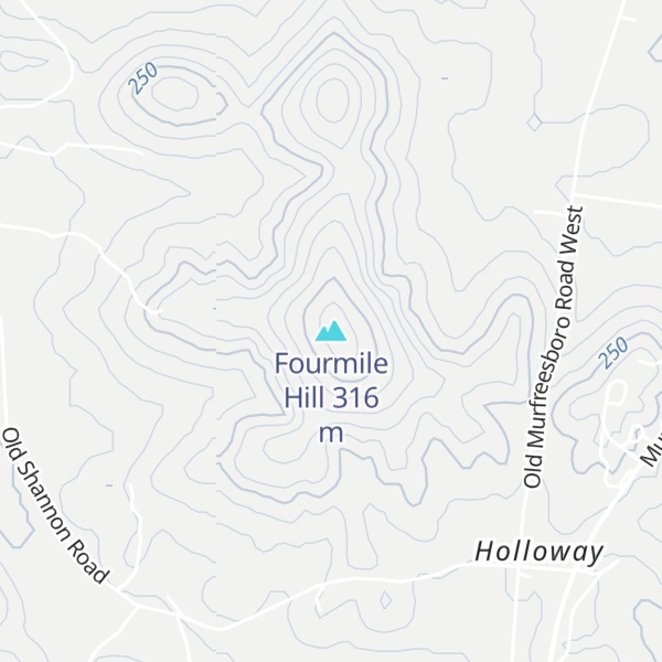 Map of Fourmile Hill
