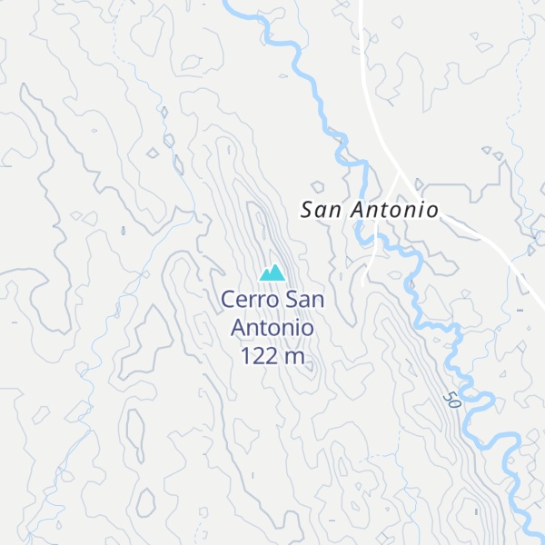 Map of Cerro San Antonio