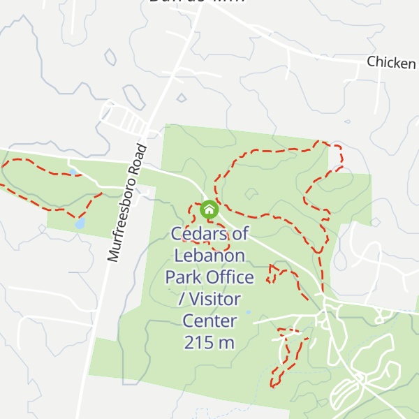 Map of Cedars of Lebanon Park Office / Visitor Center