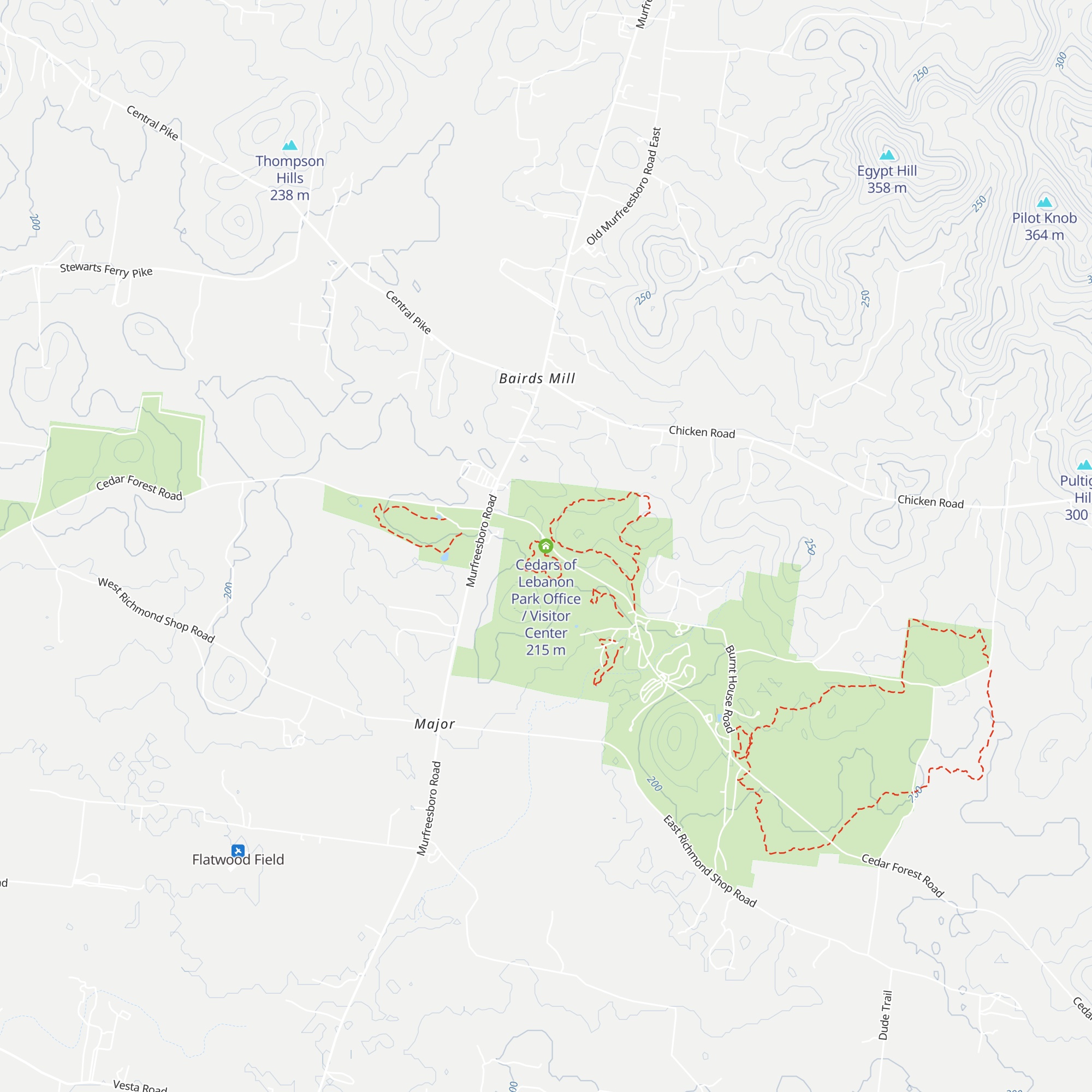 Cedars of Lebanon Park Office / Visitor Center map