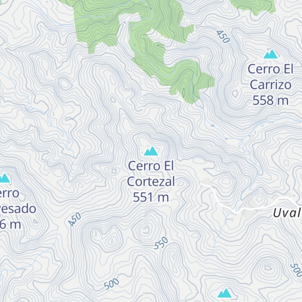 Map of Cerro El Cortezal