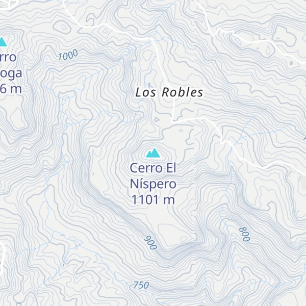 Map of Cerro El Níspero