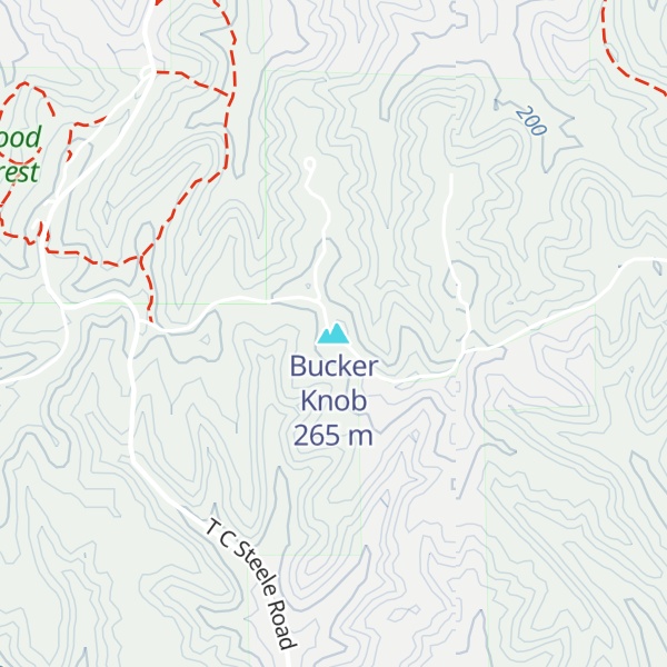 Map of Bucker Knob