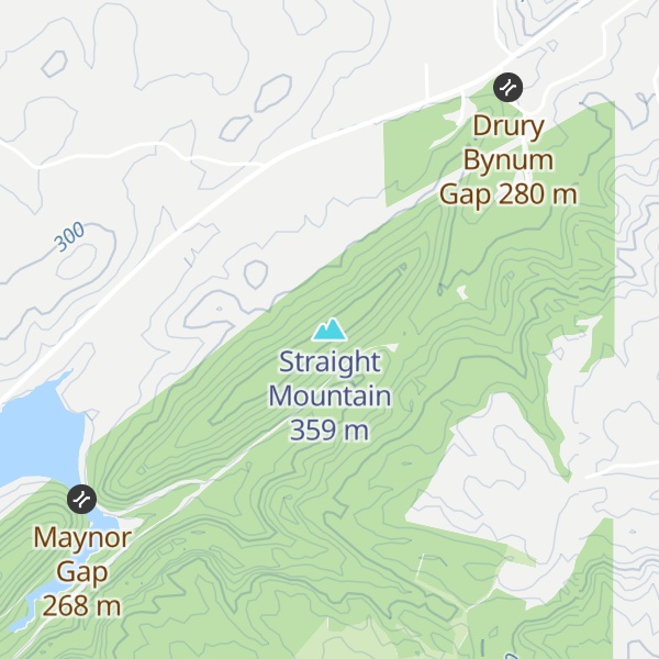 Map of Straight Mountain