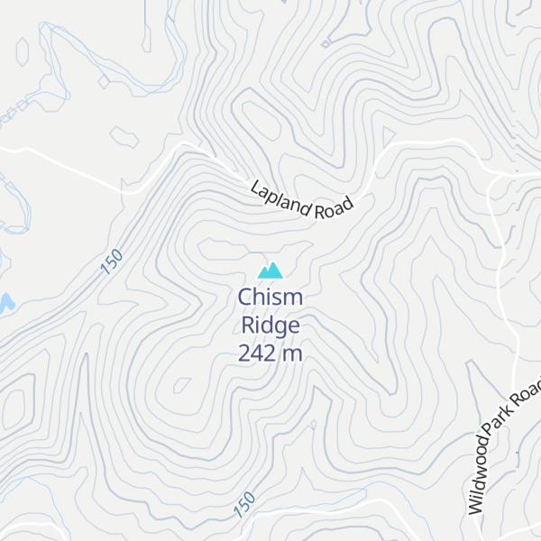 Map of Chism Ridge