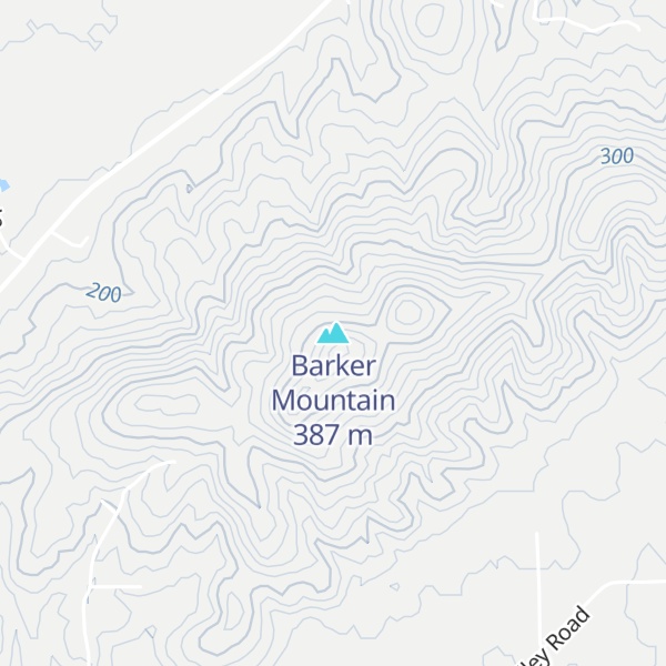 Map of Barker Mountain