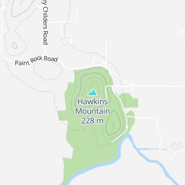 Map of Hawkins Mountain