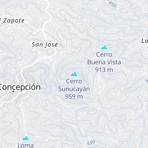 Map of Cerro Sunucayán