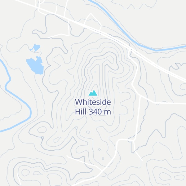 Map of Whiteside Hill