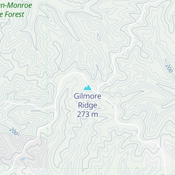 Map of Gilmore Ridge