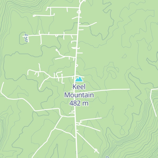 Map of Keel Mountain