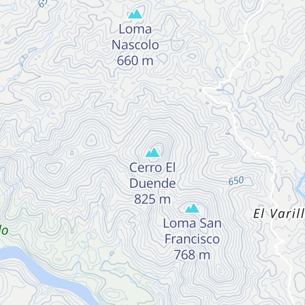 Map of Cerro El Duende