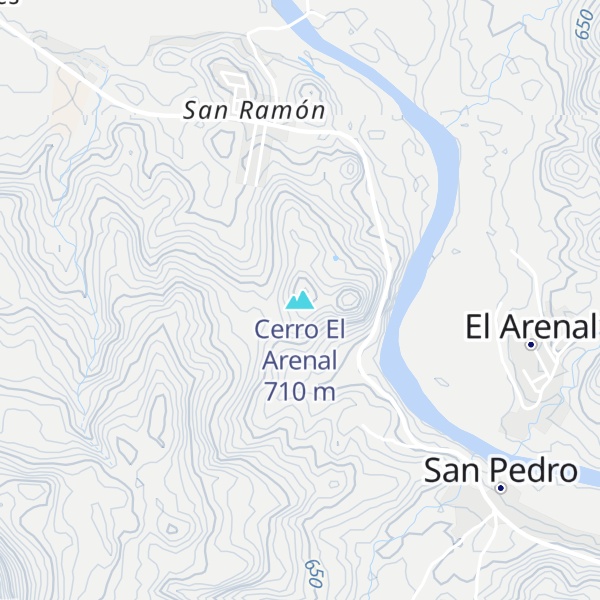 Map of Cerro El Arenal