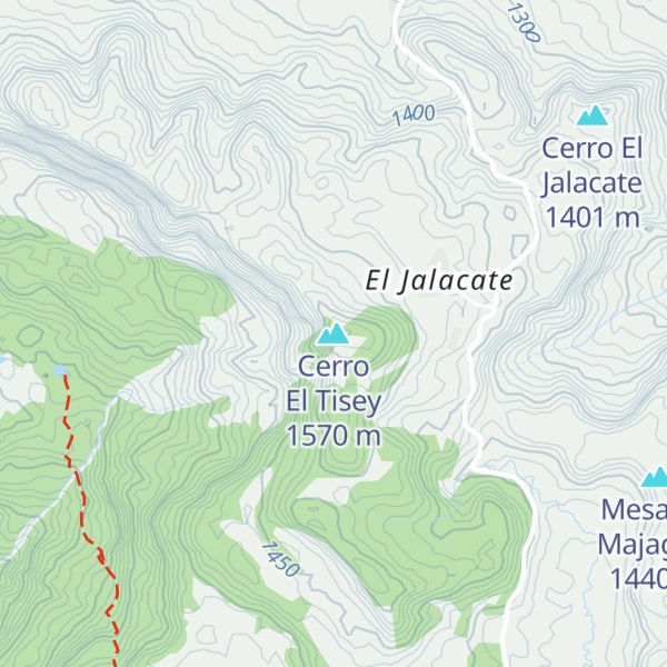 Map of Cerro El Tisey