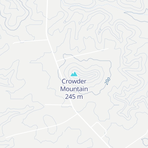 Map of Crowder Mountain