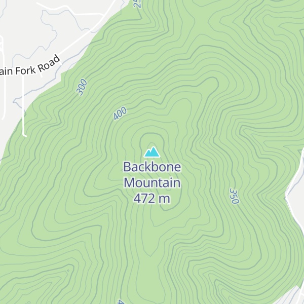 Map of Backbone Mountain