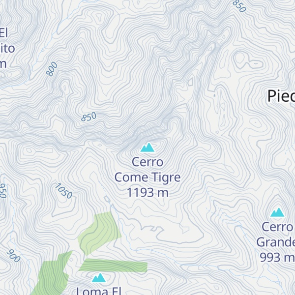 Map of Cerro Come Tigre