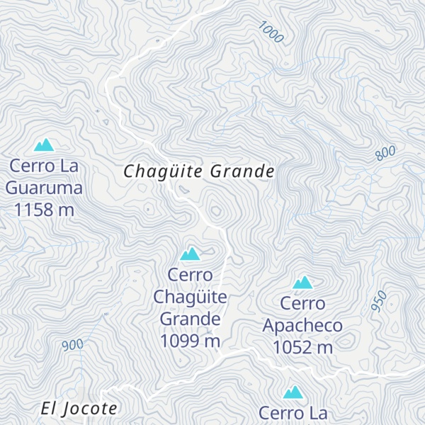 Map of Cerro El Achiote