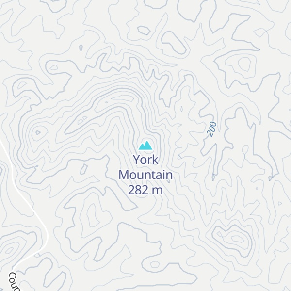 Map of York Mountain