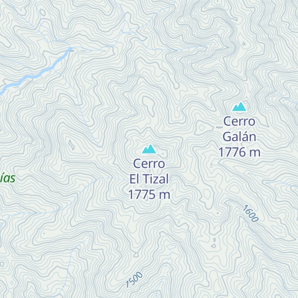 Map of Cerro El Tizal