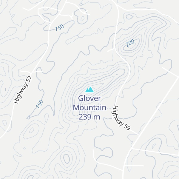 Map of Glover Mountain