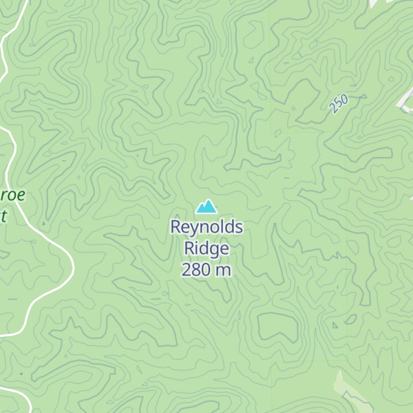 Map of Reynolds Ridge