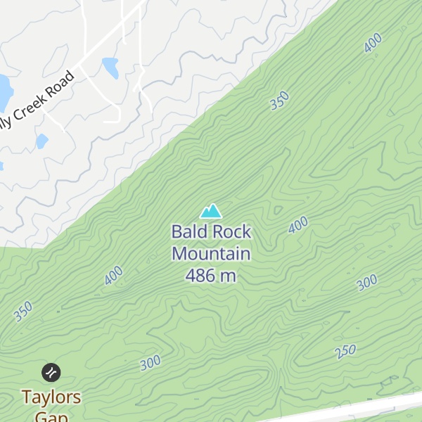 Map of Bald Rock Mountain