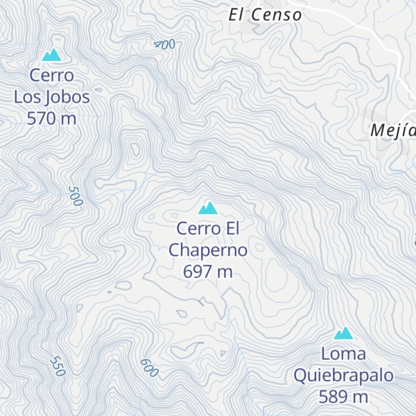 Map of Cerro El Chaperno