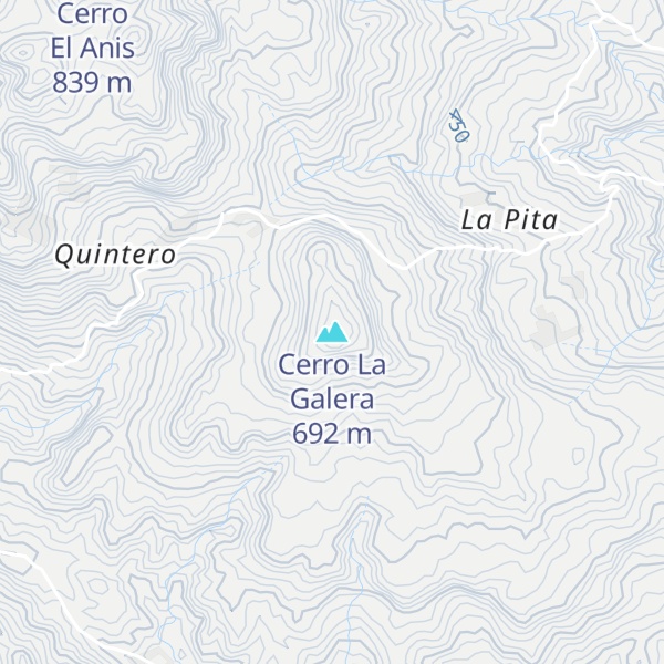 Map of Cerro La Galera