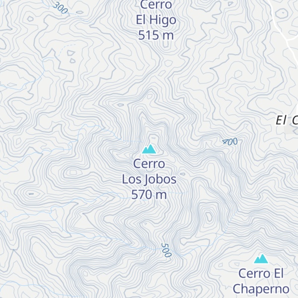 Map of Cerro Los Jobos