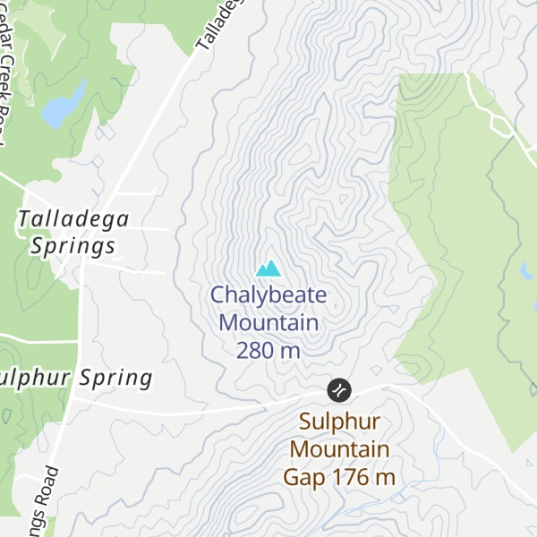 Map of Chalybeate Mountain