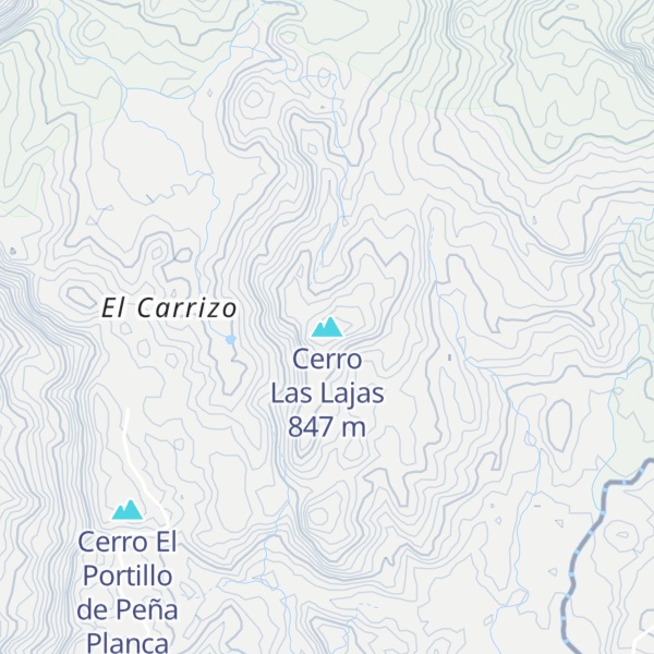 Map of Cerro Las Lajas