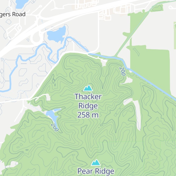 Map of Thacker Ridge