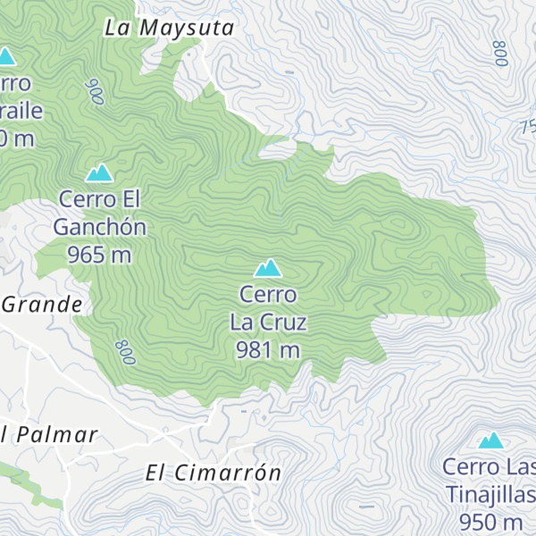 Map of Cerro La Cruz