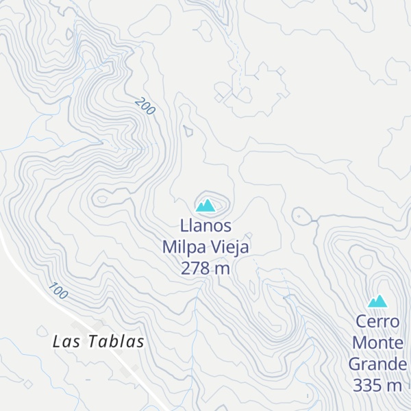 Map of Llanos Milpa Vieja