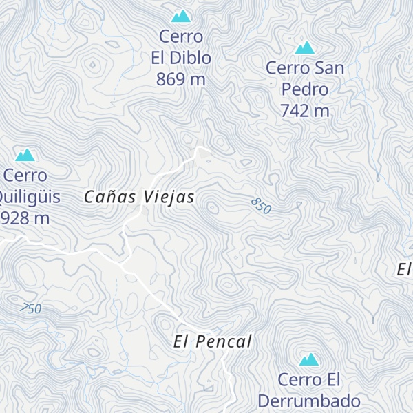 Map of Cerro Cañas Viejas