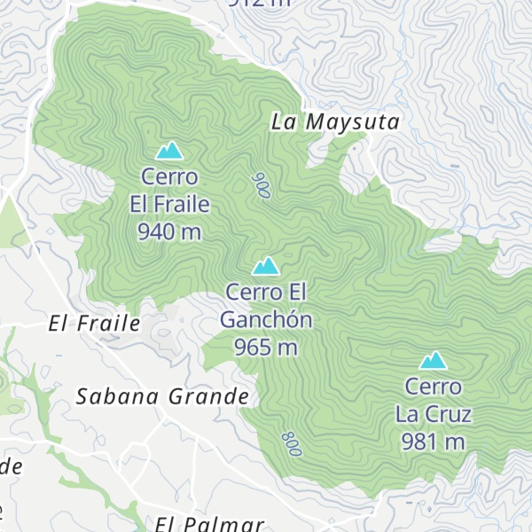 Map of Cerro El Ganchón
